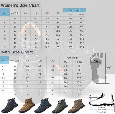 Olveros Boots, Men's Comfortable Handmade Leather Boots – Waterproof, Arch Support, Pressure Relief, Spacious Toe Box Outdoor Leather Shoes in Saudi Arabia