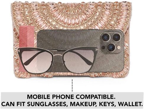 Aheli Clutch Purses for Women Wedding Handmade Evening Handbags Party Bridal Clutch (C95) in Saudi Arabia