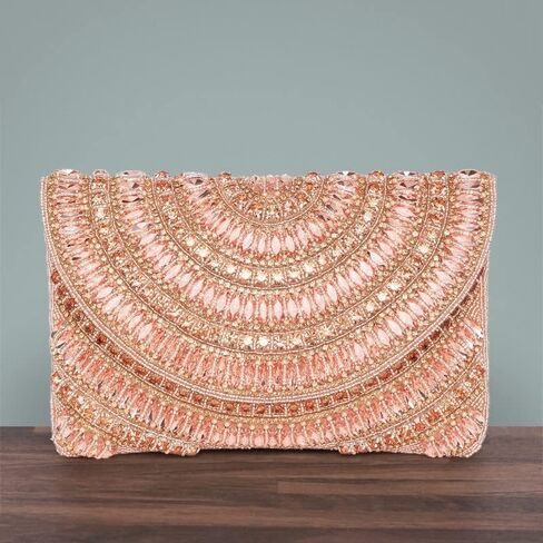 Aheli Clutch Purses for Women Wedding Handmade Evening Handbags Party Bridal Clutch (C95) in Saudi Arabia