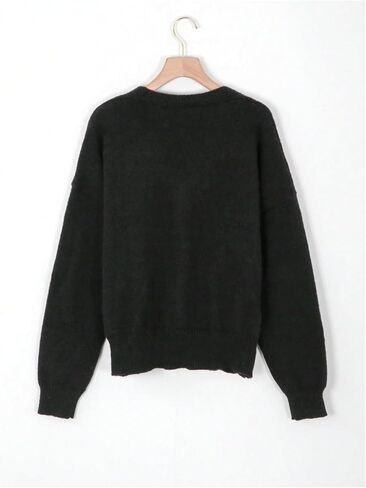 Verdusa Women's Button Up Cardigan Sweaters Drop Shoulder Knit Outerwear in Saudi Arabia