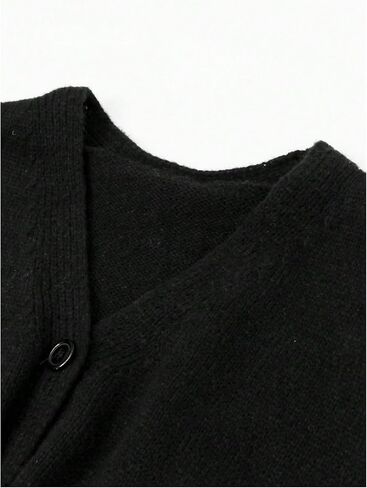 Verdusa Women's Button Up Cardigan Sweaters Drop Shoulder Knit Outerwear in Saudi Arabia