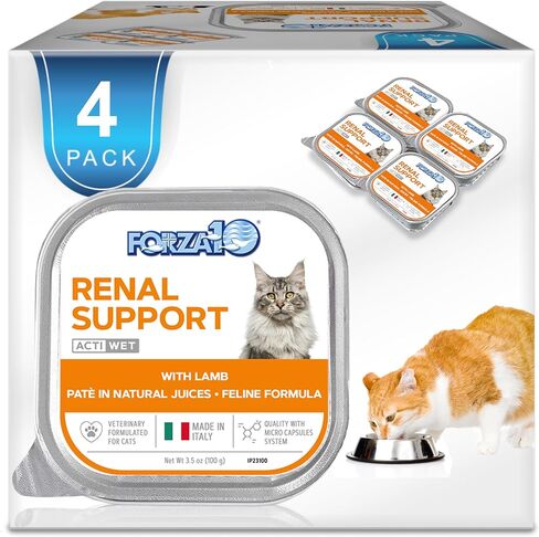 Forza10 Wet Renal Cat Food, Kidney Care Cat Food with Lamb, 3.5 Ounce Can Kidney Support for Cats Wet Food and Renal Health Canned Cat Food, 32 Pack Wet Cat Food in Kuwait