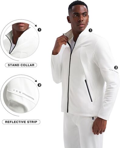 Rdruko Men's Fleece Lined Tracksuits 2 Piece Set Winter Athletic Casual Sweatsuits Full Zip Jogging Sweat Suit Sets in Saudi Arabia