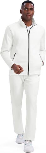 Rdruko Men's Fleece Lined Tracksuits 2 Piece Set Winter Athletic Casual Sweatsuits Full Zip Jogging Sweat Suit Sets in Saudi Arabia