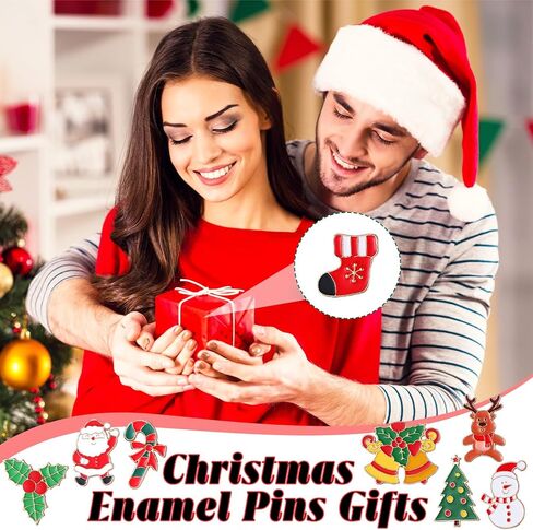 Yinkin 24 Pcs Holiday Enamel Pin Fall Halloween Thanksgiving Christmas Enamel Brooch Pin for Backpack Lapel Mixed Badge Gift in Saudi Arabia