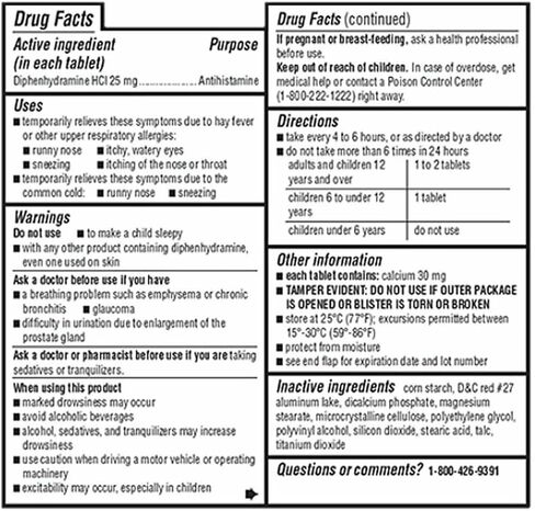 Leader Antihistamine Allergy Relief Diphenhydramine HCl, 25mg Mini Tablets, 24 Count Pack of 2 in Saudi Arabia