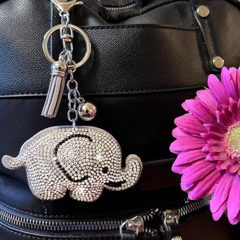 Popfizzy Crystal Keychains for Women and Girls, Bedazzled Purse Charms, Bling Backpack Accessories, Bag Charms, Handmade Gift in Saudi Arabia