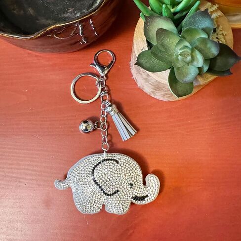Popfizzy Crystal Keychains for Women and Girls, Bedazzled Purse Charms, Bling Backpack Accessories, Bag Charms, Handmade Gift in Saudi Arabia