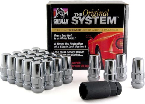 Gorilla Automotive 76644N "The System" Duplex Acorn Wheel Locks (14mm x 1.50 Thread Size) - For 6 Lug Wheels in Saudi Arabia