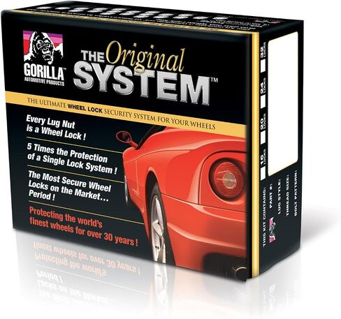 Gorilla Automotive 76644N "The System" Duplex Acorn Wheel Locks (14mm x 1.50 Thread Size) - For 6 Lug Wheels in Saudi Arabia