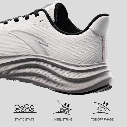 Women’s Running Shoes, Lightweight Cushioned Breathable Sneakers, Comfortable Trainers with Slip Resistant Outsole for Jogging, Workout, Daily Walking in Kuwait