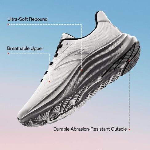 Women’s Running Shoes, Lightweight Cushioned Breathable Sneakers, Comfortable Trainers with Slip Resistant Outsole for Jogging, Workout, Daily Walking in Kuwait