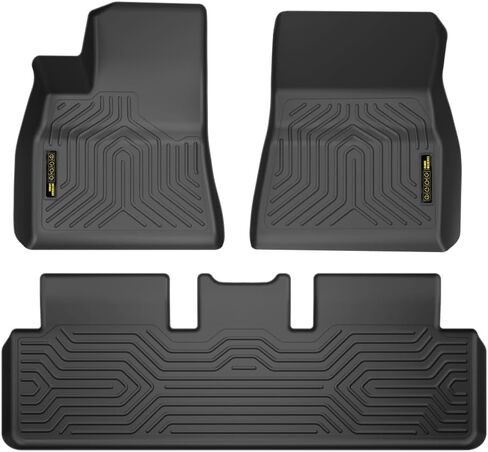 PIT66 Floor Mats Cargo Liners Compatible with 2002-2008 Dodge Ram 1500 Quad Cab, 2003-2009 Ram 2500/3500 Quad Cab (Heavy Duty) 3-Piece Premium All Weather Automative TPE Liners in Saudi Arabia