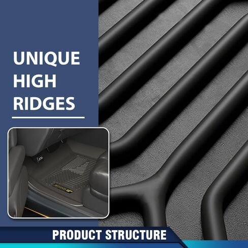 PIT66 Floor Mats Cargo Liners Compatible with 2002-2008 Dodge Ram 1500 Quad Cab, 2003-2009 Ram 2500/3500 Quad Cab (Heavy Duty) 3-Piece Premium All Weather Automative TPE Liners in Saudi Arabia