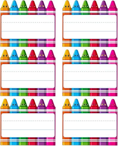 48PCS Name Tags Label Stickers Confetti Desk Name Tags for Kids Student Name Tags Stickers for Classroom Decoration Desk Nameplates for Kindergarten Classroom Back to School Teacher Supplies in Kuwait