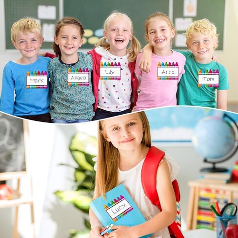 48PCS Name Tags Label Stickers Confetti Desk Name Tags for Kids Student Name Tags Stickers for Classroom Decoration Desk Nameplates for Kindergarten Classroom Back to School Teacher Supplies in Kuwait