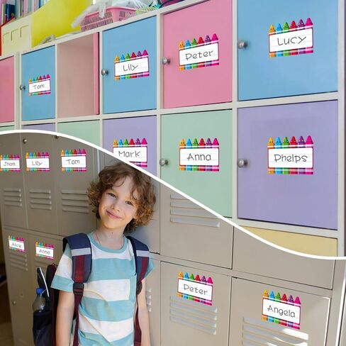48PCS Name Tags Label Stickers Confetti Desk Name Tags for Kids Student Name Tags Stickers for Classroom Decoration Desk Nameplates for Kindergarten Classroom Back to School Teacher Supplies in Kuwait