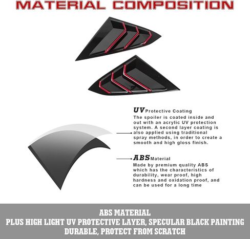 x xotic tech Rear Side Window Louver Cover Trim, Air Vent Scoop Shades Carbon Fiber Pattern, Compatible with Honda Civic 10th Gen Sedan in Saudi Arabia