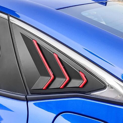 x xotic tech Rear Side Window Louver Cover Trim, Air Vent Scoop Shades Carbon Fiber Pattern, Compatible with Honda Civic 10th Gen Sedan in Saudi Arabia