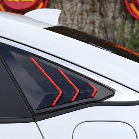 x xotic tech Rear Side Window Louver Cover Trim, Air Vent Scoop Shades Carbon Fiber Pattern, Compatible with Honda Civic 10th Gen Sedan in Saudi Arabia