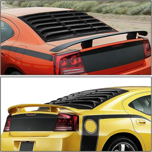 Auto Dynasty Rear Window ABS Vent Louver Style Windshield Sun Shade Cover Compatible with Dodge Charger 06-10 in Saudi Arabia