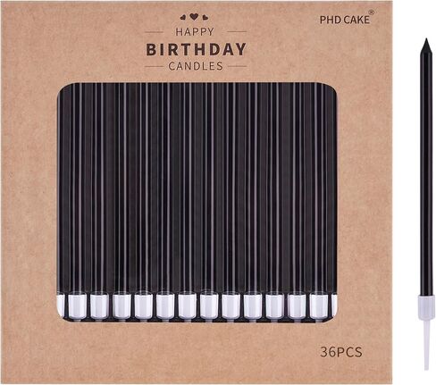 PHD CAKE 36-Count Champagne Long Thin Metallic Birthday Candles, Cake Candles, Birthday Parties, Wedding Decorations, Party Candles, Cake Decorations in Saudi Arabia