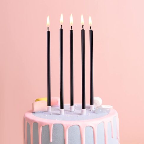 PHD CAKE 36-Count Champagne Long Thin Metallic Birthday Candles, Cake Candles, Birthday Parties, Wedding Decorations, Party Candles, Cake Decorations in Saudi Arabia