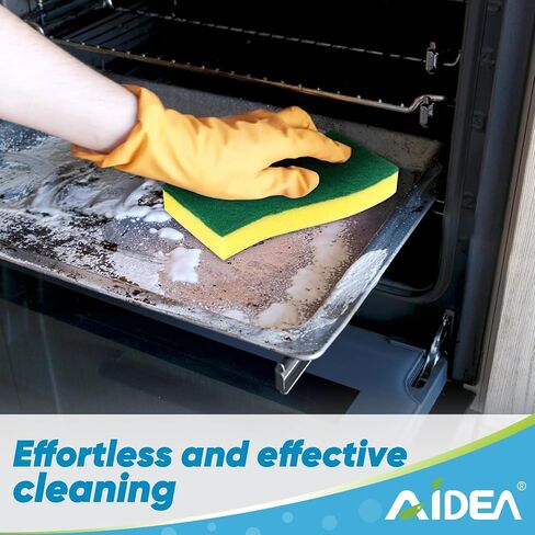 إسفنجة تنظيف شديدة التحمل من آيديا - 24 قطعة، موزع صابون الأطباق للمطبخ، 2 في 1 مع موزع صابون وحامل إسفنجة للحمام، سطح الطاولة، المغسلة - 25 أونصة - أبيض... in Kuwait