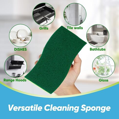 إسفنجة تنظيف شديدة التحمل من آيديا - 24 قطعة، موزع صابون الأطباق للمطبخ، 2 في 1 مع موزع صابون وحامل إسفنجة للحمام، سطح الطاولة، المغسلة - 25 أونصة - أبيض... in Kuwait