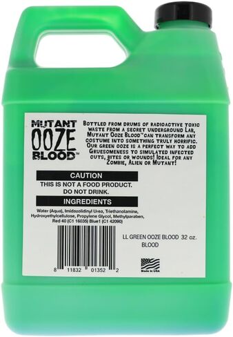Green Ooze Blood – 32 fl oz Neon UV Black Light for Halloween, Cosplay, Haunted Houses, Horror Props & Pranks, Washable, Vibrant Green in Saudi Arabia