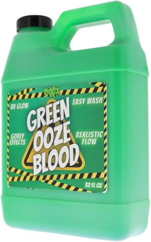 Green Ooze Blood – 32 fl oz Neon UV Black Light for Halloween, Cosplay, Haunted Houses, Horror Props & Pranks, Washable, Vibrant Green in Saudi Arabia