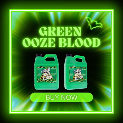 Green Ooze Blood – 32 fl oz Neon UV Black Light for Halloween, Cosplay, Haunted Houses, Horror Props & Pranks, Washable, Vibrant Green in Saudi Arabia
