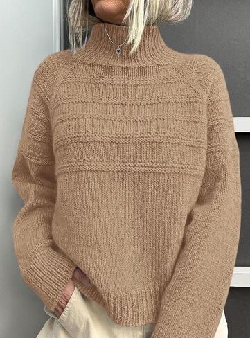 PRETTYGARDEN Women's Turtleneck Sweaters 2025 Fall Chunky Knit Pullover Long Sleeve Jumper Tops Trendy Winter Clothes in Saudi Arabia
