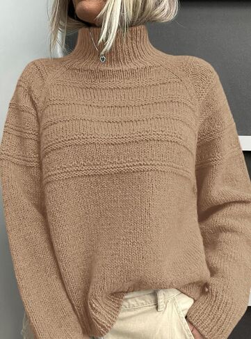 PRETTYGARDEN Women's Turtleneck Sweaters 2025 Fall Chunky Knit Pullover Long Sleeve Jumper Tops Trendy Winter Clothes in Saudi Arabia