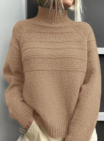 PRETTYGARDEN Women's Turtleneck Sweaters 2025 Fall Chunky Knit Pullover Long Sleeve Jumper Tops Trendy Winter Clothes in Saudi Arabia