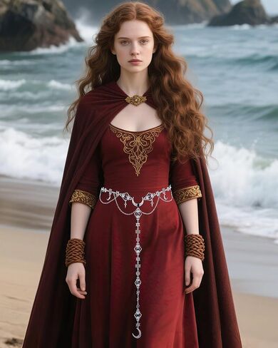 Medieval Chain Belt for Women - Renaissance Gothic Belts, Metal Celtic Fairy Waist Chain Belt for Halloween Party in Kuwait