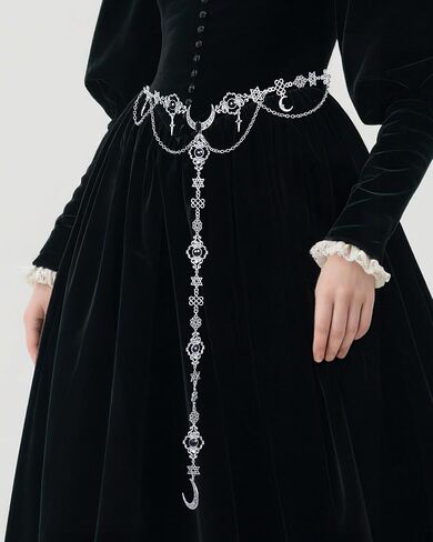 Medieval Chain Belt for Women - Renaissance Gothic Belts, Metal Celtic Fairy Waist Chain Belt for Halloween Party in Kuwait