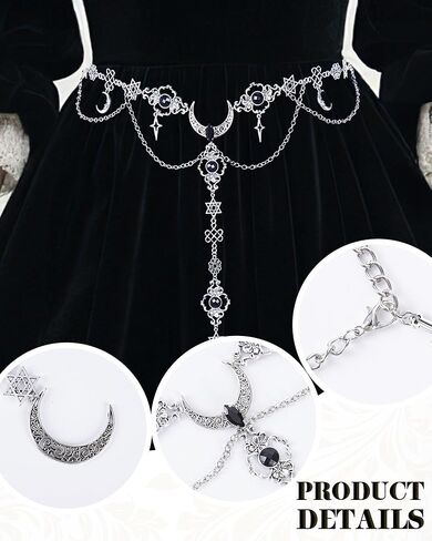 Medieval Chain Belt for Women - Renaissance Gothic Belts, Metal Celtic Fairy Waist Chain Belt for Halloween Party in Kuwait