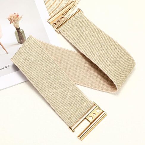 Womens Wide Elastic Waist Cinch Belt - Stretchy Vintage Trimmer Belt for Dresses in Saudi Arabia