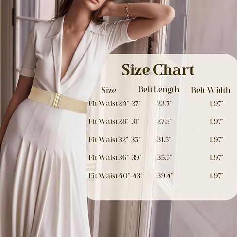 Womens Wide Elastic Waist Cinch Belt - Stretchy Vintage Trimmer Belt for Dresses in Saudi Arabia