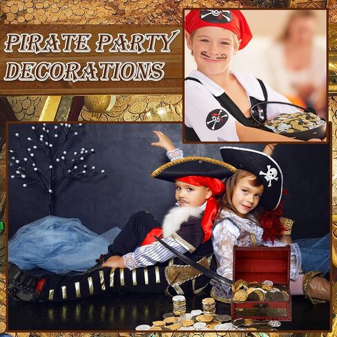 Hanaive 100 Pcs Metal Pirate Coins Pirate Coins Treasure Chest Spanish Doubloon Fake Coins Tokens for Kids Board Games Pirate Party Cosplay (Bronze,Irregular) in Saudi Arabia