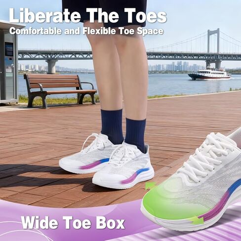 Women's Orthopedic Road Running Shoes: Comfortable Arch Support Plantar Fasciitis Orthotic Slip On/Off Sports Sneakers, Casual Standing Flat Feet Tennis Walking Shoes for Foot Heel and Pain Relief in Saudi Arabia