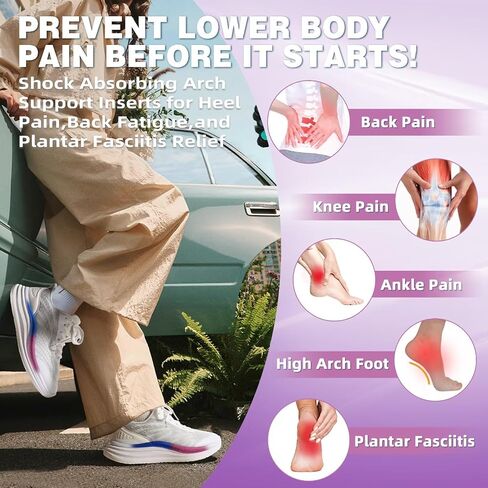 Women's Orthopedic Road Running Shoes: Comfortable Arch Support Plantar Fasciitis Orthotic Slip On/Off Sports Sneakers, Casual Standing Flat Feet Tennis Walking Shoes for Foot Heel and Pain Relief in Saudi Arabia