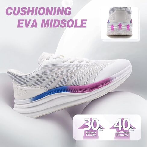 Women's Orthopedic Road Running Shoes: Comfortable Arch Support Plantar Fasciitis Orthotic Slip On/Off Sports Sneakers, Casual Standing Flat Feet Tennis Walking Shoes for Foot Heel and Pain Relief in Saudi Arabia