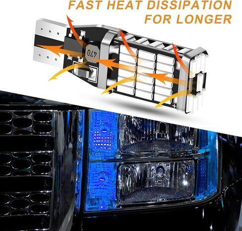 4 قطع مصابيح LED عكسية، 6500K سطوع عالي T15 4014 45SMD مصابيح إشارة الانعطاف، مصابيح بديلة LED خالية من الأخطاء في Canbus، أضواء احتياطية لإيقاف الشحن لمعظم المركبات (أبيض) in Saudi Arabia