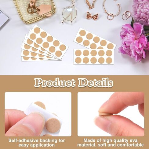 100 Dots/50 Pairs Earring Support Patches, Drooping Earring Disc Ear Lobe Back Support, Earring Backs Earlobe Lifter for Supporting Heavy Earrings Studs Brooches in Saudi Arabia