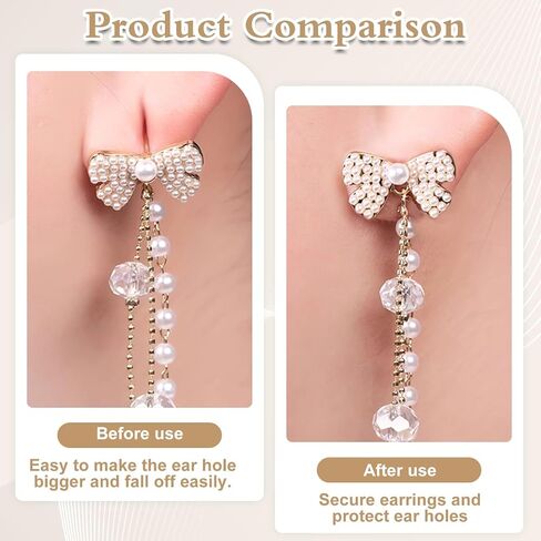 100 Dots/50 Pairs Earring Support Patches, Drooping Earring Disc Ear Lobe Back Support, Earring Backs Earlobe Lifter for Supporting Heavy Earrings Studs Brooches in Saudi Arabia