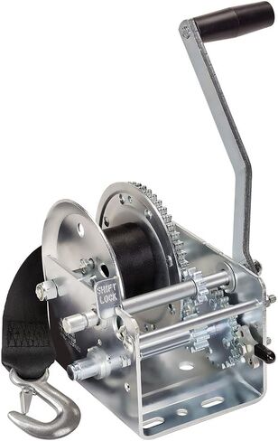 Fulton 142415 Dual Speed Winch with 20' Strap - 2600 lbs. Capacity, 1 Pack, Silver in Saudi Arabia