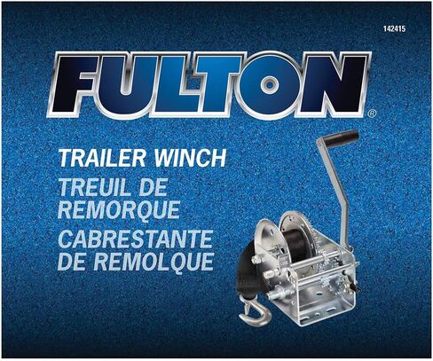 Fulton 142415 Dual Speed Winch with 20' Strap - 2600 lbs. Capacity, 1 Pack, Silver in Saudi Arabia