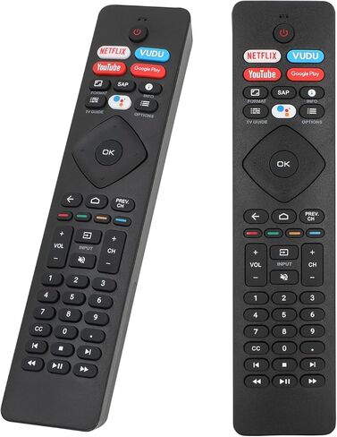 جهاز التحكم عن بعد الصوتي الجديد - استبدال جهاز التحكم عن بعد للتلفزيون من Philips. جهاز تحكم عن بعد لتلفزيون فيليبس الذكي جهاز تحكم عن بعد عالمي مشهور لتلفزيون فيليبس 5704، 5604، سلسلة 5504، أربعة مفاتيح اختصار سريعة in Kuwait